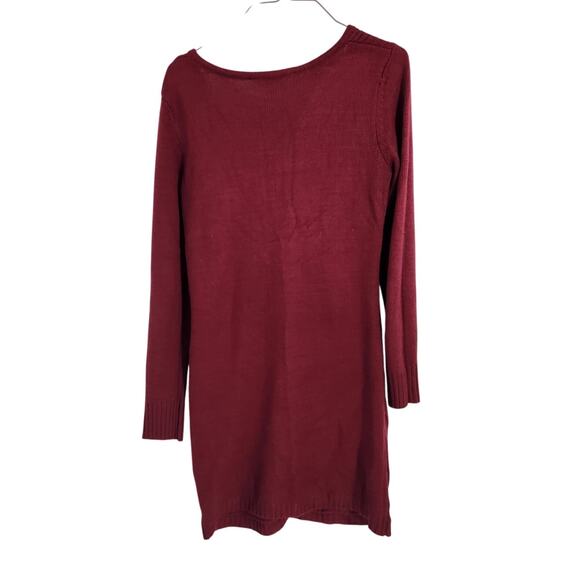 Charming Charlie Red Knit Sweater Dress Womens Size Medium M - Picture 2 of 3